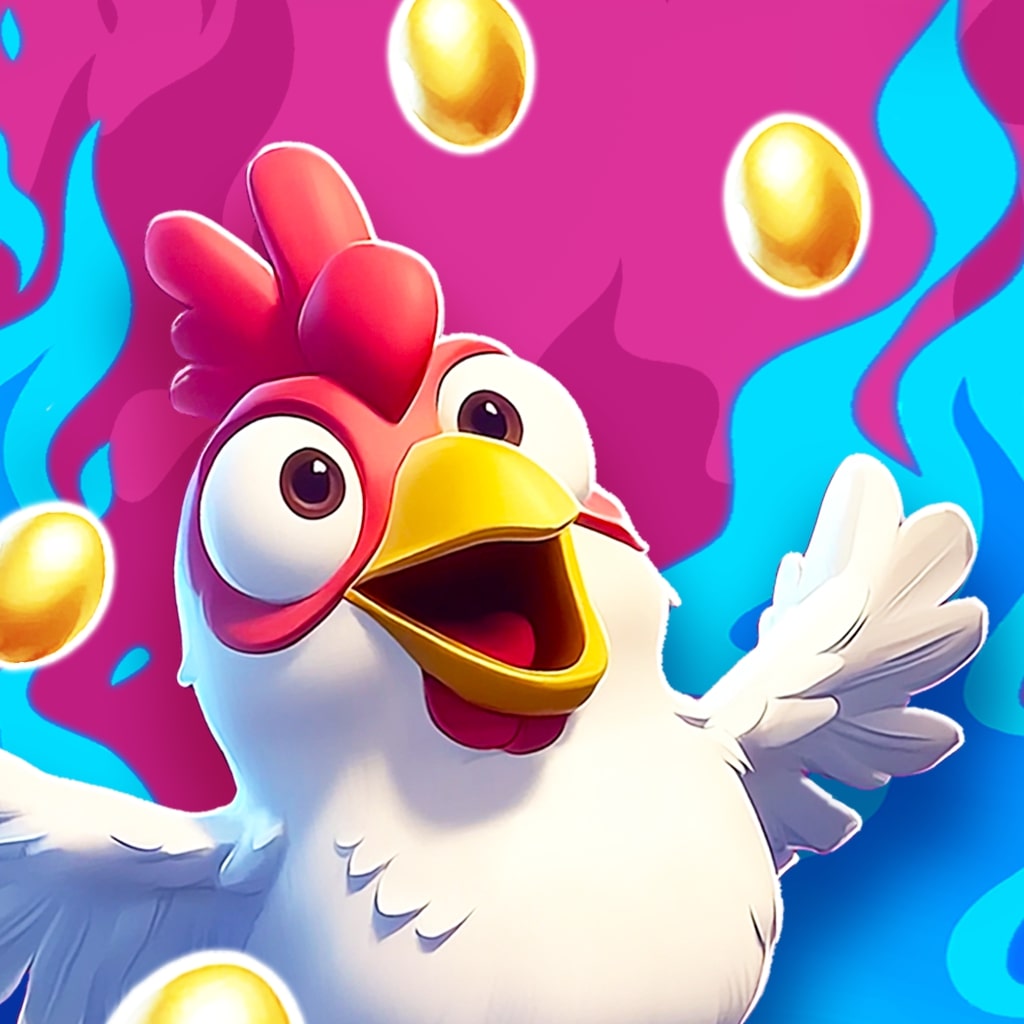 Chicken Fasten Walking Puzzle gameplay showing cartoon chicken collecting golden eggs with obstacles